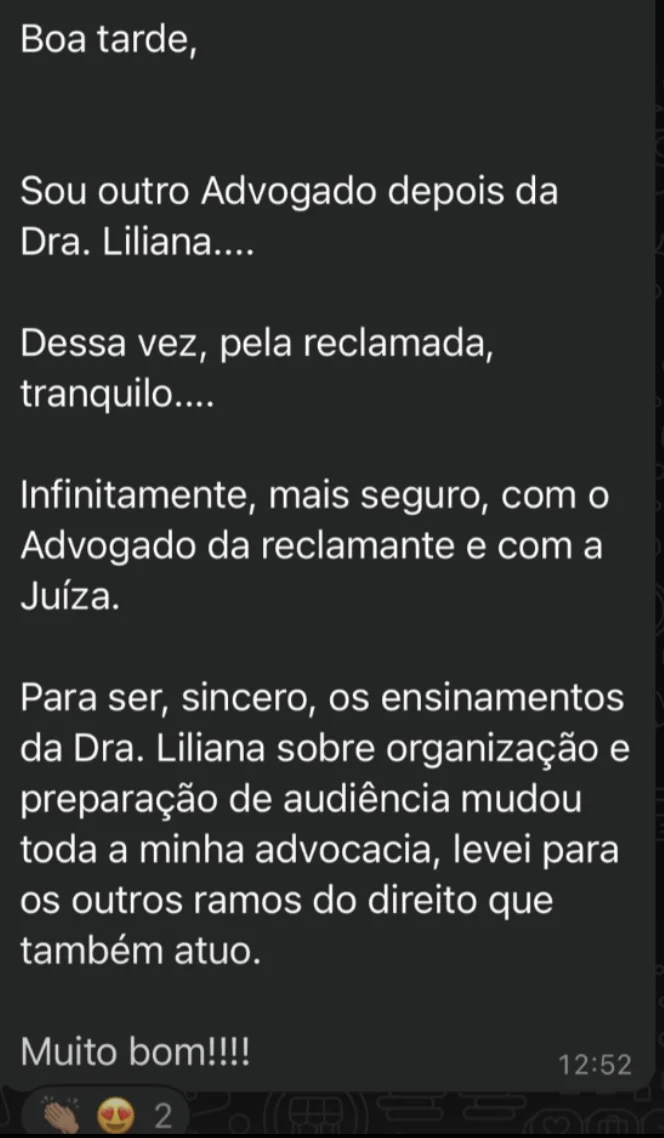 Depoimento de aluno